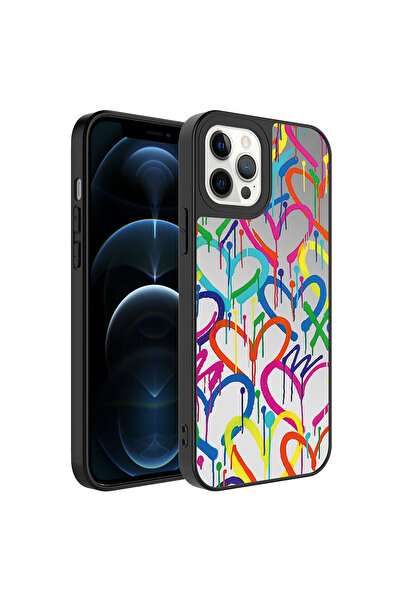 Giz Story حافظة مرآة GZST لامعة متوافقة مع هاتف iPhone 12 Pro مع حماية للكامي...