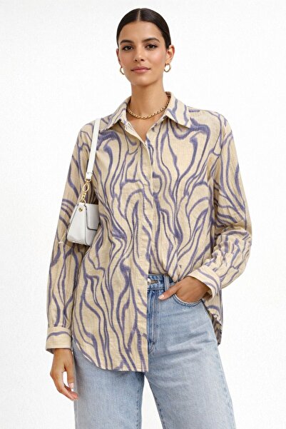 VELVET VILLAINS Kadın Desenli Gömlek