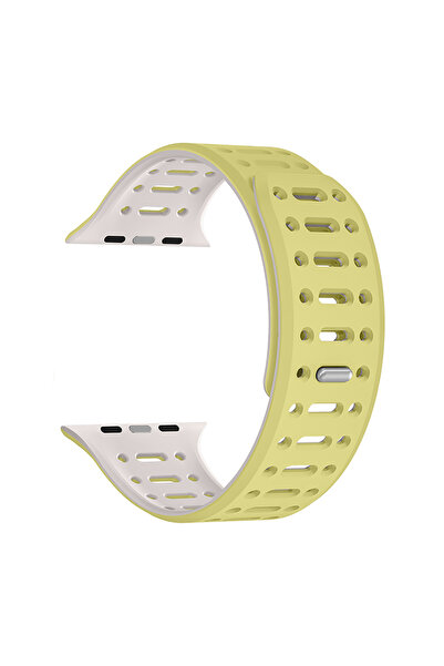 Giz Story Watch 7 41mm Compatible Gzst Krd-124 Silicone Cord Strap-Yellow