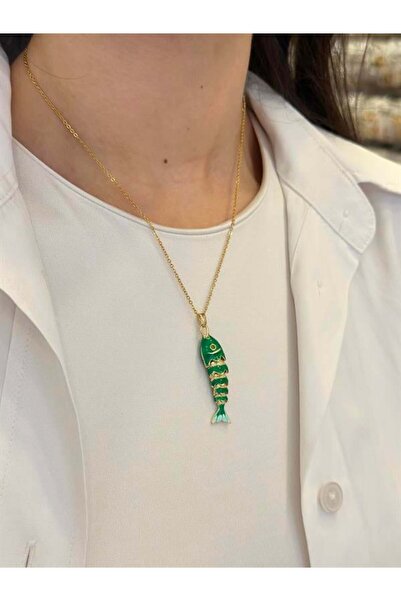 Mestore قلادة السمكة - أخضر