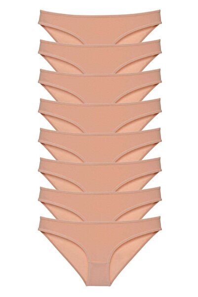 Mestore 8 Pieces Super Eco Set Lycra Women's Slip Panties Skin