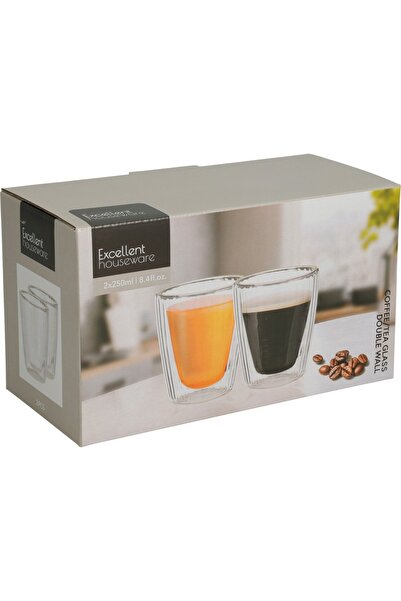 Excellent Houseware Set of 2 Excellent Houseware tea/coffee glasses, heat-res...