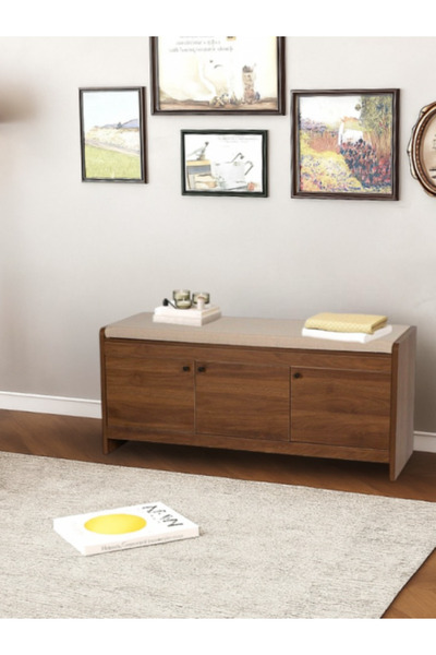 BEC13 Modern entryway bench with built-in shoe cabinet