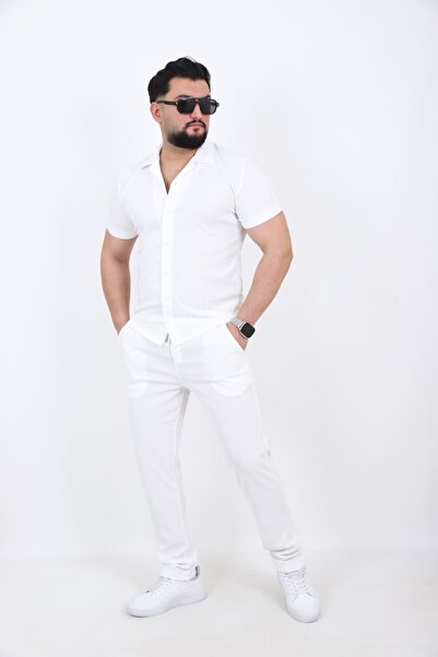 L-KOM Ανδρικό κοντομάνικο σετ κοτλέ