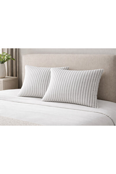 MUK's 2 Pcs Satin Pillow 82 Thread Count Cotton Satin Fabric Pure Silicone Fi...