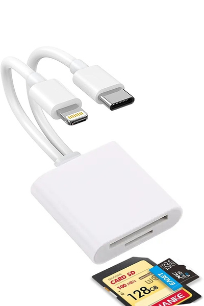 MAXGO 3158 Type-C/Lightning Otg Tf Sd Micro Card Reader Converter Converter A...