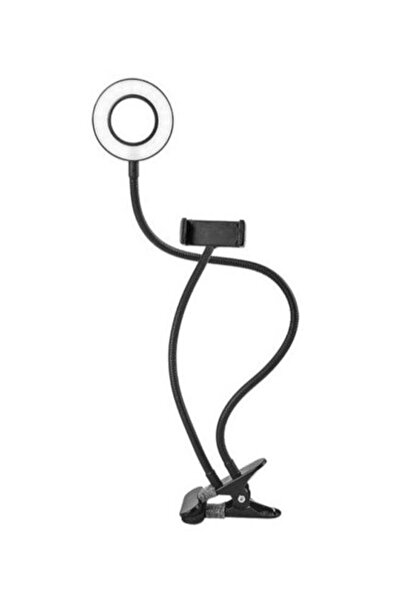 Null Phone Holder with Enhanced Selfie Flash Ring - Black