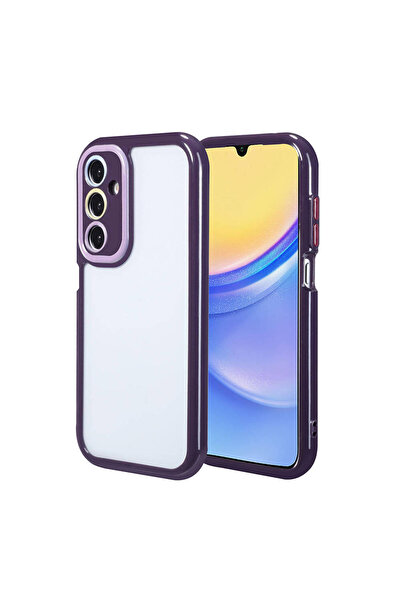 Giz Story حافظة لهاتف Galaxy A15 مع حماية للكاميرا وتصميم ملون للحواف والإطار...