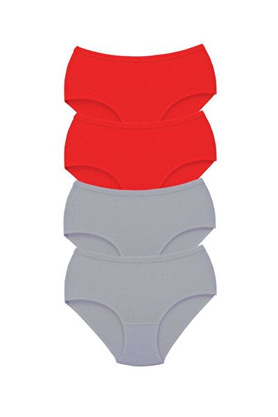 ÇERÇİCİ 4 Pieces Tutku Women's High Waist Bato Thick Rubber Panties S6-Royaleks