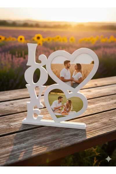 LoveFrame | Kalpli LOVE Fotoğraf Çerçevesi – 3D Baskı Çiftlere Özel Hediyelik Kişiye Özel Fotoğraflı LOVE Çerçeve | Kalpli Dekoratif Fotoğraf | Sevgili Hediyesi | Yıldönümü Hediyesi |