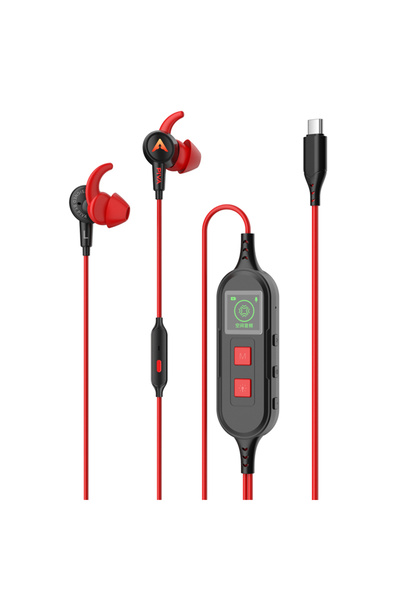 piva Beva S6PRO-R Type-C Gaming Headset with LED Display, Built-in Sound Card...