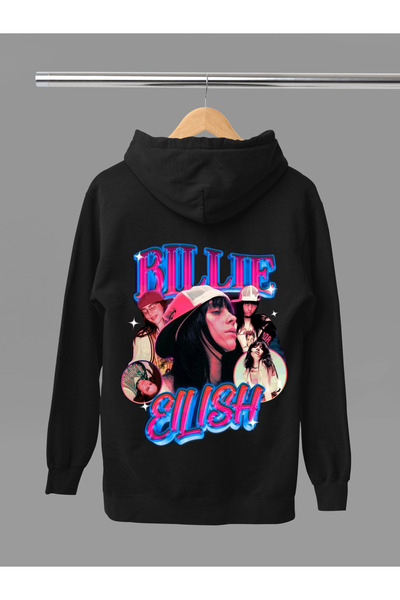 MAGORS Billie Eilish Printed Cotton Long Sleeved 3-Yarn Hooded Sweatshirt