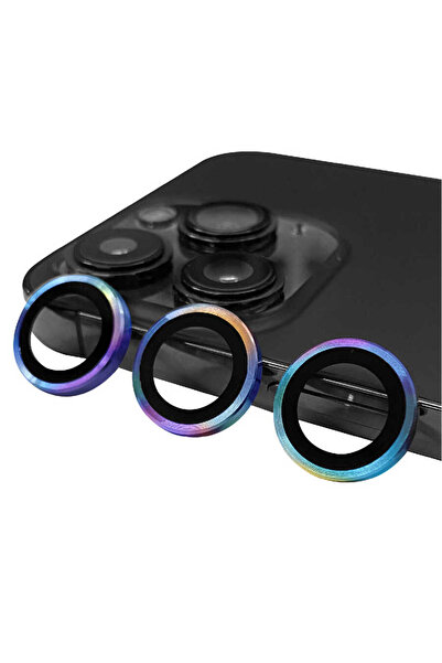 Giz Story iPhone 14 Pro Compatible Gzst Cl-07 Camera Protector-Colorful