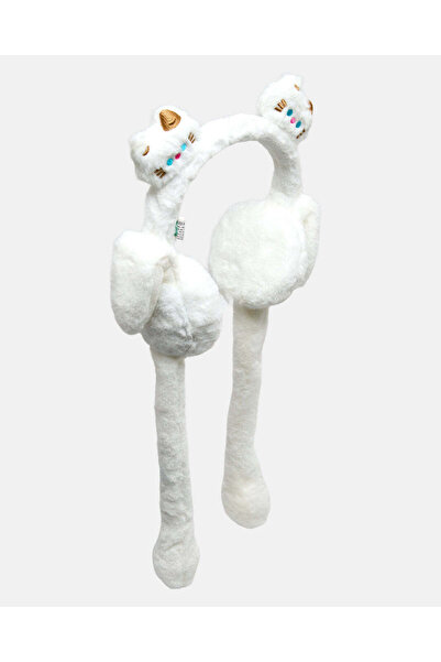 REDTAG أغطية أذن بيضاء مزخرفة للبنات