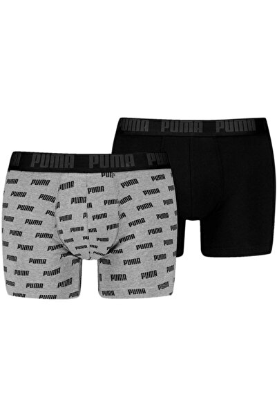Puma Boxer shorts Men Everyday Aop Print Boxer 2p Mid, Gray, Men