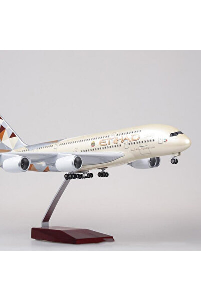 ehobim Etihad Airbus A380 Yolcu Uçağı Model Uçak 1/160 Ölçek 46x50cm
