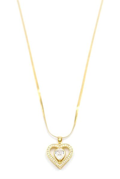 Mestore قلادة القلب - ذهبي