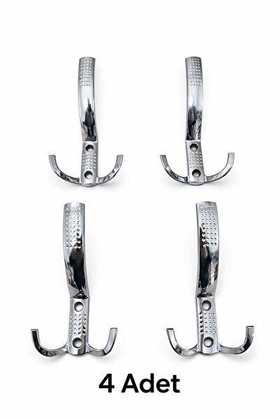 UĞUR HIRDAVAT 4 Adet Portmanto Vestiyer Duvar Dolap Elbise Askısı Metal Mobil...