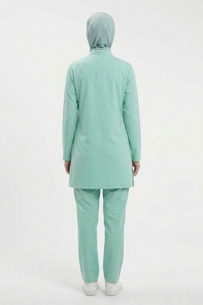 Pratik Medikal Family Health Worker Uniform Lycra Hijab Scrubs Set Bermuda New Regulation