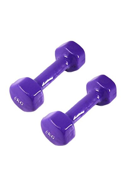 MAAS Hexagonal Rubber Dumbbell Set 2 x 6 kg
