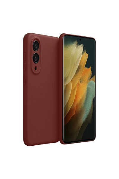 eco port سامسونج جالاكسي S25 ايدج سيليكون اول - أحمر كلاريت