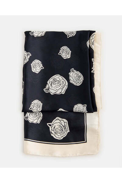 REDTAG Women Black Printed Scarf