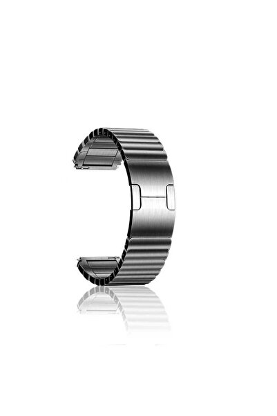 Giz Story حزام معدني متوافق مع Gear S3 طراز KRD-35 مقاس 22 مم - رمادي