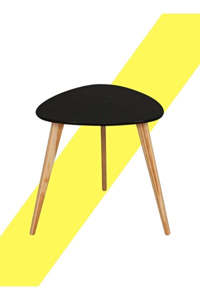 Mas Mini Round Coffee Table Black/Brown 50x50x46cm