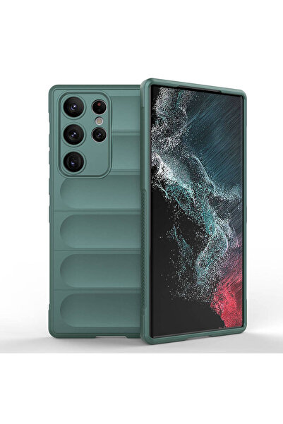 Giz Story حافظة لهاتف Galaxy S23 Ultra من السيليكون المرن بتصميم سطح خلفي مجو...