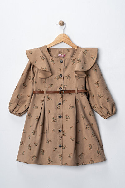 ANNA CARİNO COLLECTİON Kemerli Desenli Elbise