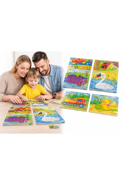 IDE Wooden Square Puzzle - Educational Children's Puzzle