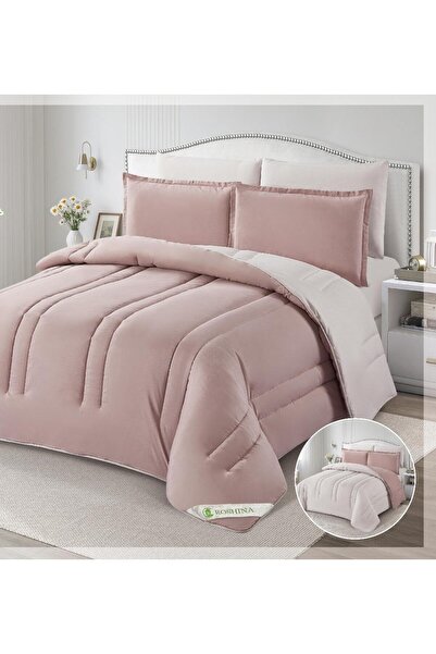 alzawia 6-piece double bed sheet set, summer style, striped, reversible, velv...