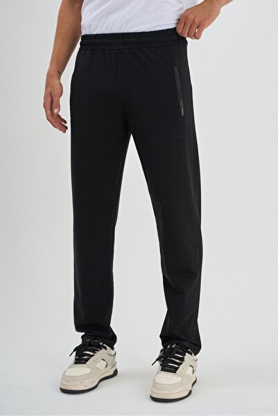 Shooter Sportswear Black Men's Sweatpants with Zipper, Three Pockets, Comfort...