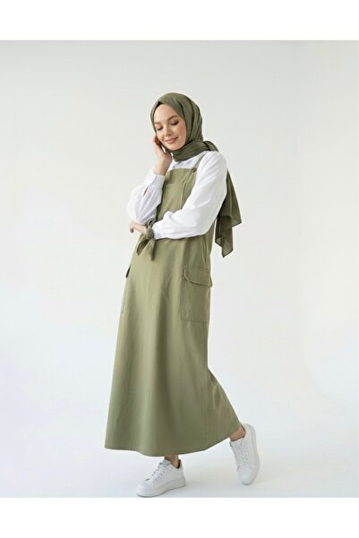 Esmira Stil Gabardin Kadın Etekli Salopet & Terikoton Gömlek
