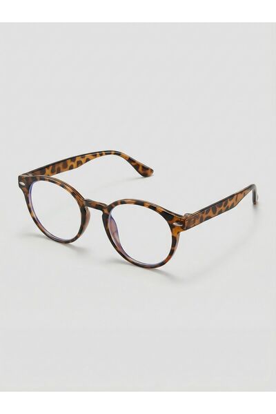 VEGA EYEWEAR Rolund Leopar yuvarlak Unisex Mavi Işık Korumalı Gözlük Erkek / ...