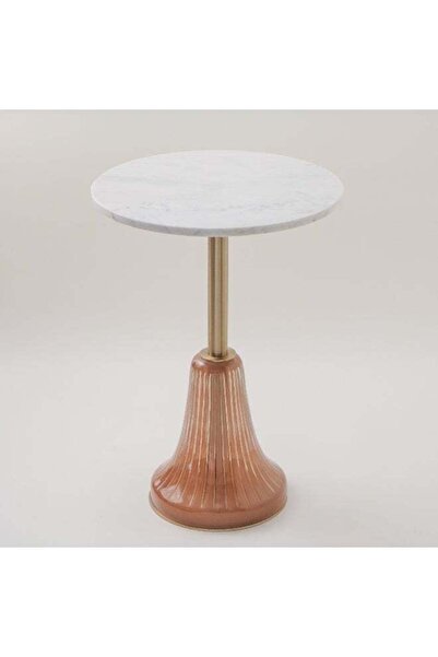 Generic Homez Marble Side Table 46*55Cm, Brown