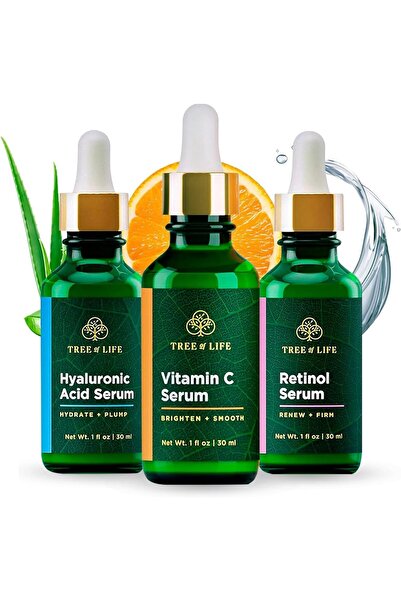TREE OF LİFE Anti-Aging cSet - 98% Natural and 72% - Vitamin C - Retinol - Hy...