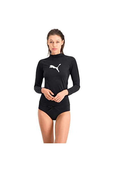 Puma Blouse Swim Women Long Sleeve Rash Guard 1, Black, Women