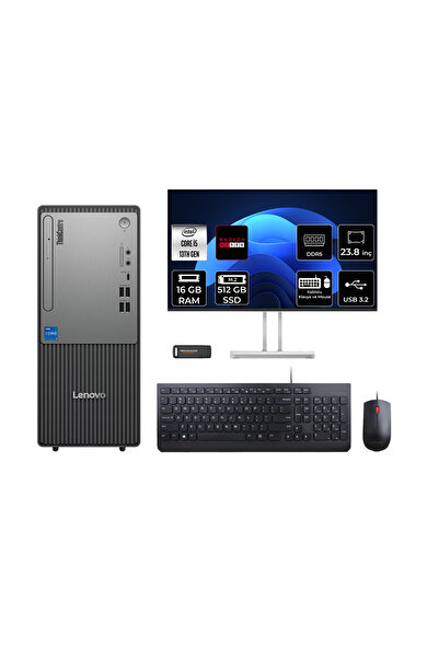 LENOVO ThinkCentre Neo 50T G5 i5 13400 16GB 512GB SSD RX550/4GB FDOS Masaüstü...