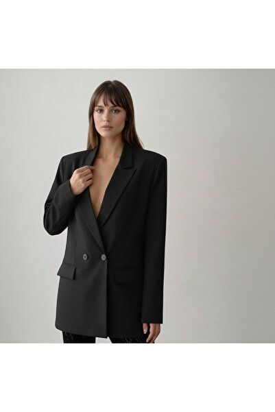 Cistern İstanbul Women's Double Button Lined Blazer Jacket