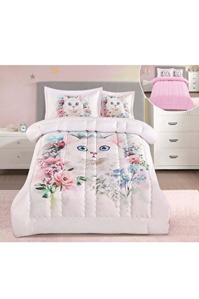 Generic 4-Piece Reversible Microfiber Comforter Set for Kids 170x230cm