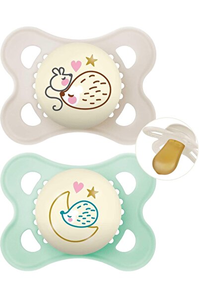 MAM Night Baby Pacifiers (Pack of 2) Glow in the Dark with Self-Sterilizing T...