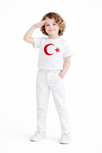 BAGİSTA BUTİK Tricou și pantaloni cu mânecă scurtă, cu imprimeu AYYILDIZ, pen...