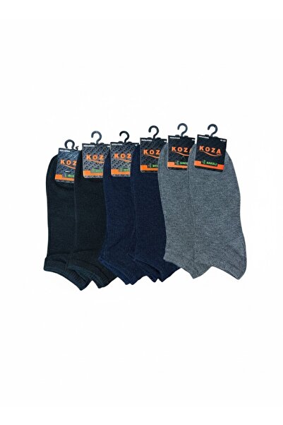 Koza Men's 6-Piece Bamboo Seamless Booties Socks