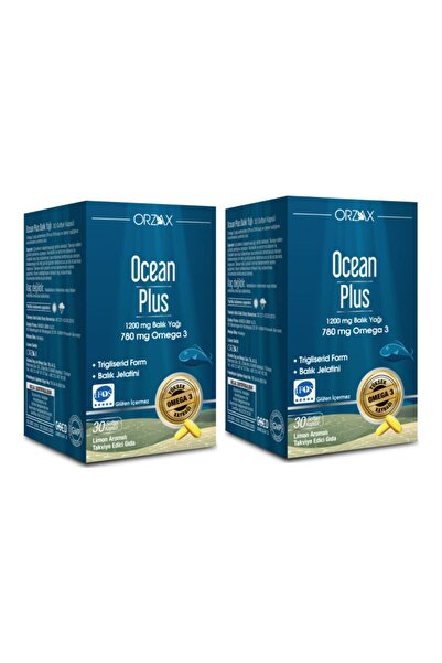 Orzax Ocean Plus Omega 3 1200 Mg 30 Capsule X2 Pieces