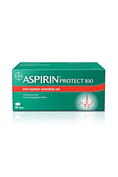 Aspirin بروتكت ١٠٠ ملغ من حمض أسيتيل ساليسيليك، ٩٠ قرصًا