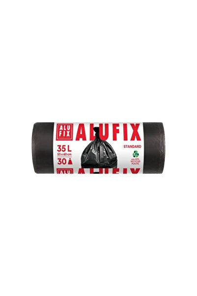 alufix Saci de curățare 35 L 53 x 60 cm HDPE negri 30 buc/rolă