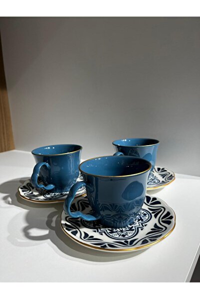 VELLON HOME PORSELEN 6 PARÇA 3 KİŞİLİK ÇAY SETİ