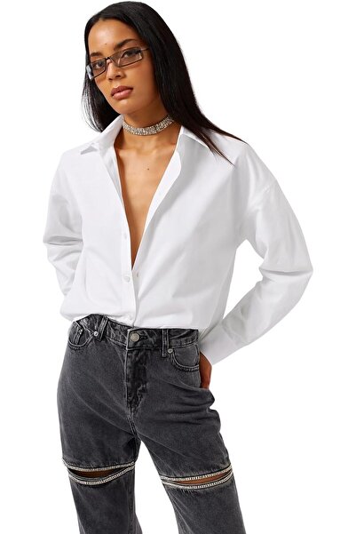 Generic 100% Cotton Button-Down Women's Shirt, Long Sleeve