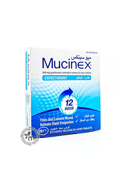 Mucinex 600mg Guiafenesin Expectorant, 20 Tablets
